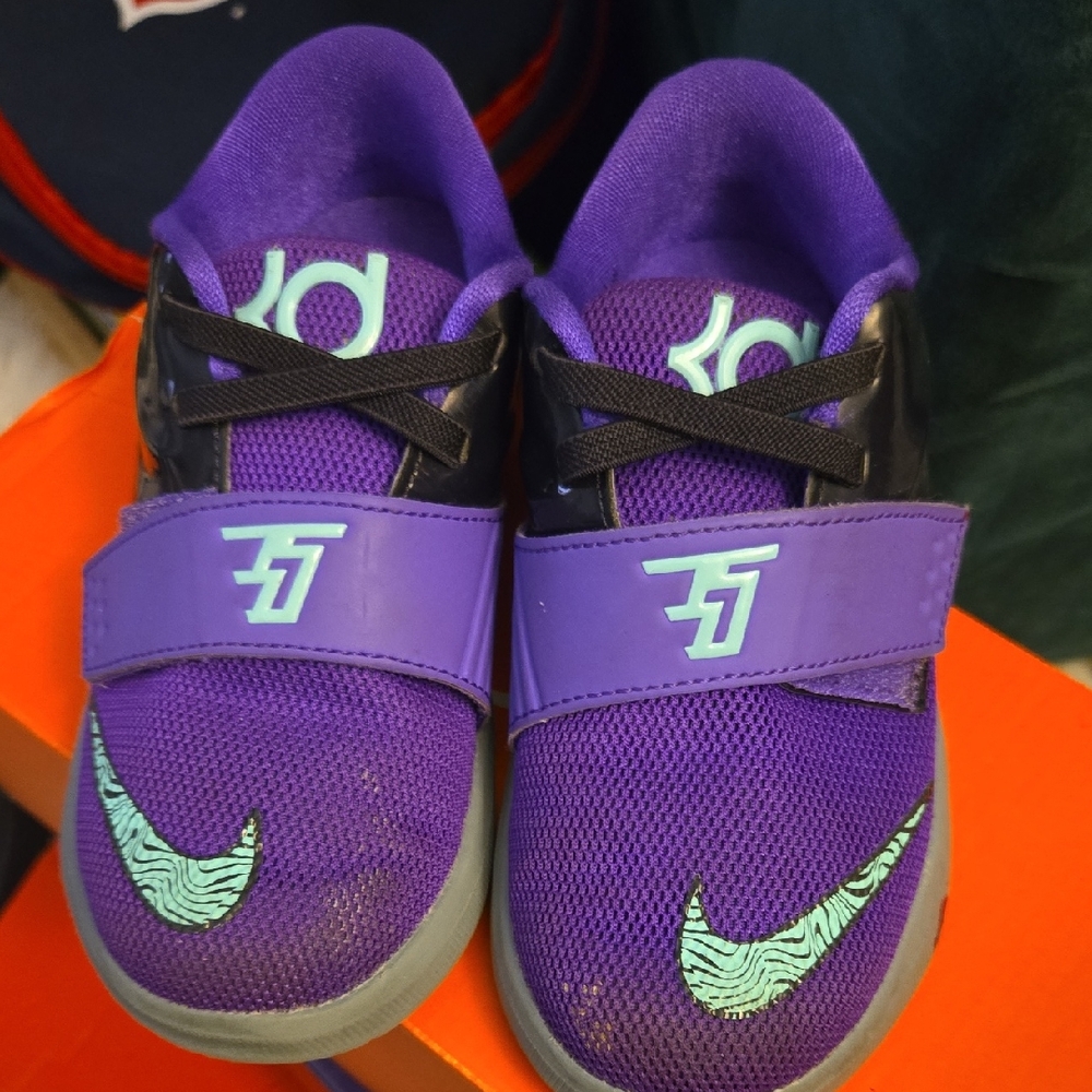 NIKE KD KEVIN DURANT 7 Purple/Turquoise/Hyper- Sneakers